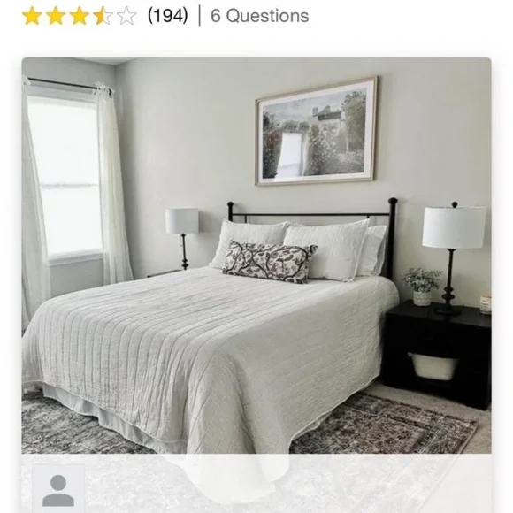 Hearth & Hand King Microstripe Quilt, Sour Cream/Railroad Gray - Picture 4 of 11